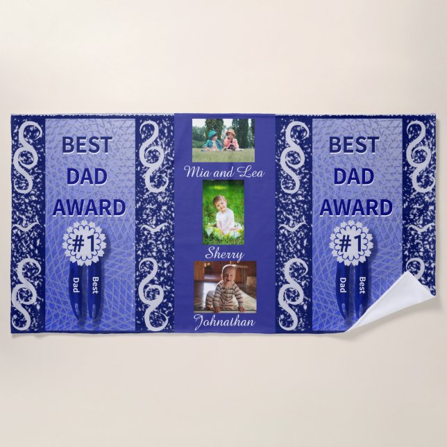 Best Father Beach Towel (Front)