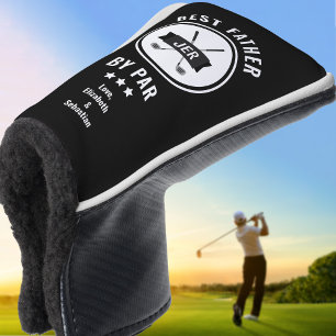 Best Father By Par Golfer Golf Lover Black Modern Golf Head Cover