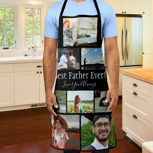 Best Father Ever 8 Photo Collage  Apron (Creator Uploaded)
