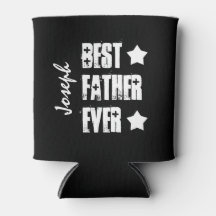 Best FATHER Ever Black White Stars Custom Name Z70