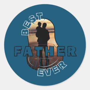 Best Father Ever Classic Round Sticker