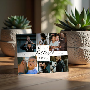 Best Father Ever   Father's Day 6 Photo Collage Card
