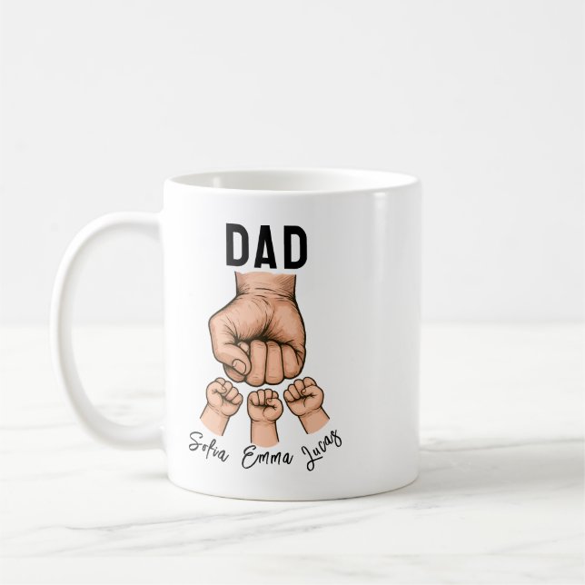 Best Father Ever Mug – Personalised Father’s Day (Left)