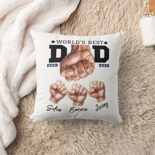 Best Father Ever Mug – Personalised Father’s Day Cushion (Blanket)