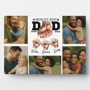 Best Father Ever Personalised Photo Collage Plaque