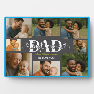Best Father Ever personalised photo collage Plaque