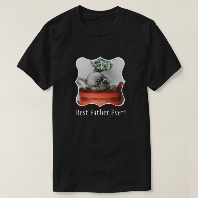 Best Father Family Photo  Custom T-Shirt (Design Front)