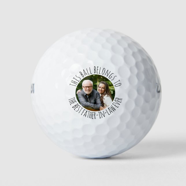 Best Father-In-Law Personalised Photo Golf Balls (Front)
