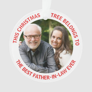 Best Father In Law Photo Ornament