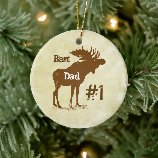 Best Father Moose Award Ornaments (Tree)