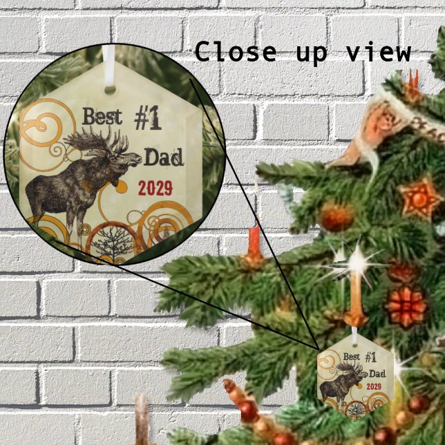 Best Father Moose Award Ornaments (Creator Uploaded)
