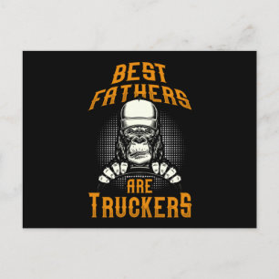 Best Fathers Are Truckers Truck Fathers Day Dad Pa Postcard