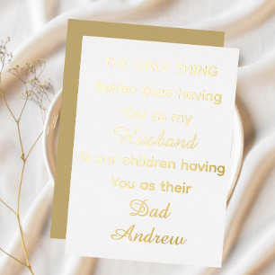 Best father's day Foil Holiday Card