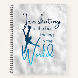 Best feeling - Ice gradient blue ice skating Notebook