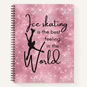 Best feeling - Pink shimmer figure skating Notebook