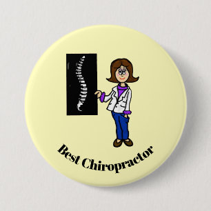 Best Female Chiropractor or Spinal Doctor Button