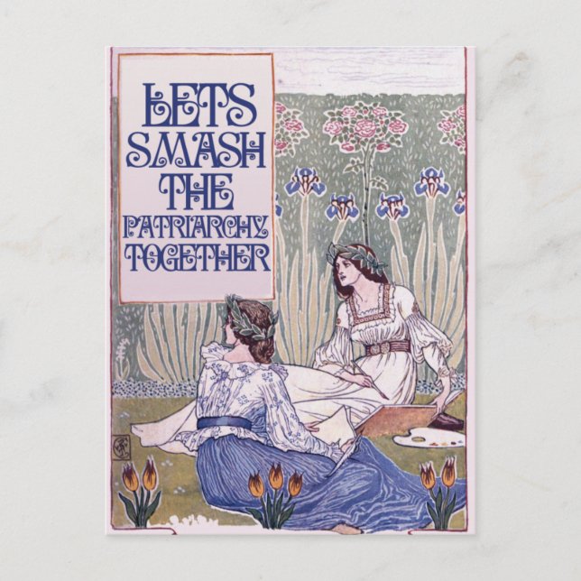 Best Feminist Friend Holiday Postcard (Front)