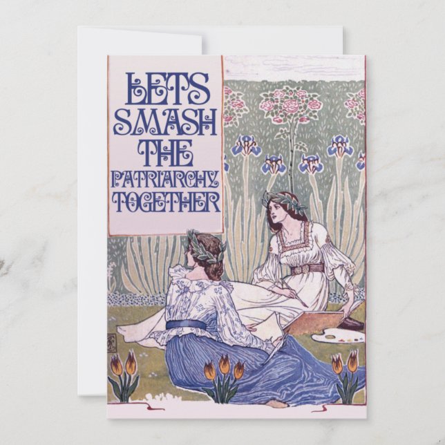 Best Feminist Friend   Lets smash the patriarchy Invitation (Front)