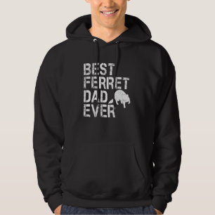 Best Ferret Dad Ever Retro Vintage Ferret Hoodie