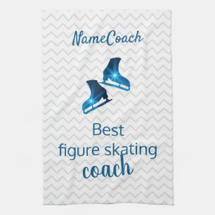 Best figure skating coach - blue star skate towel