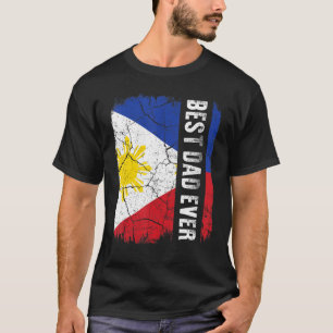 Best Filipino Dad Ever Philippines Flag Father's D T-Shirt