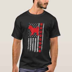 Best Firefighter Cavachon Mum Dad Ever Us Flag Dog T-Shirt
