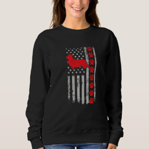 Best Firefighter Chigi Mum Dad Ever Us Flag Dog Pa Sweatshirt
