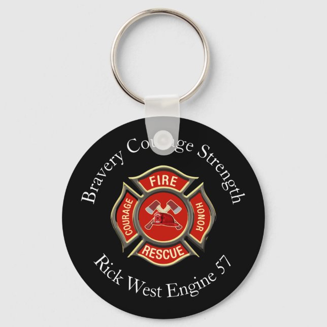 Best Firefighter Custom Theme Keychains (Front)