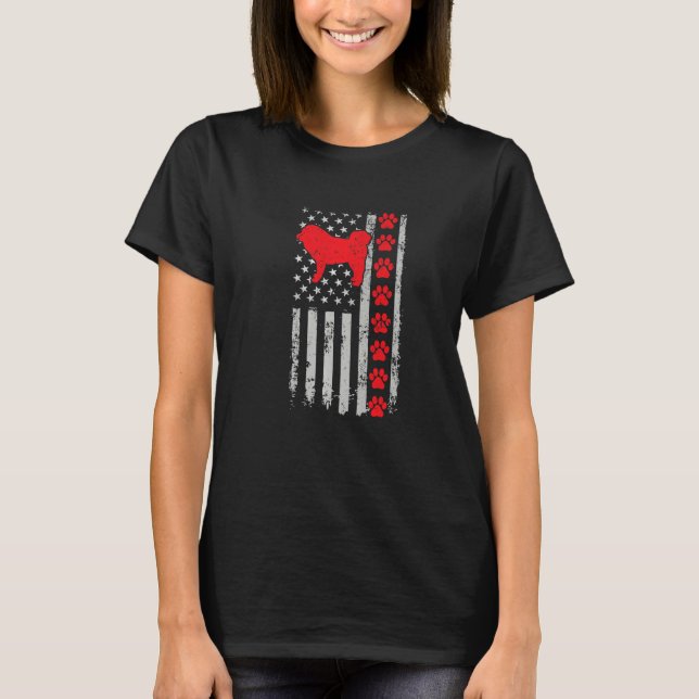 Best Firefighter Do Khyi Mom Dad Ever Us Flag Dog  T-Shirt (Front)