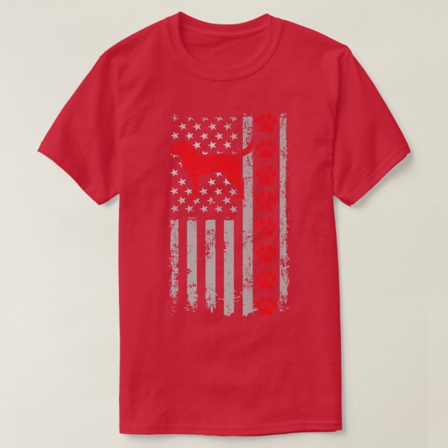 Best Firefighter Goldador Mum Dad Ever US Flag Dog T-Shirt (Design Front)