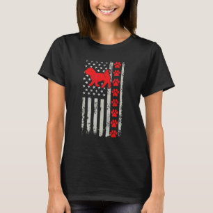 Best Firefighter Maltese Mum Dad Ever Us Flag Dog T-Shirt