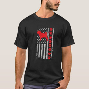Best Firefighter Puggle Mum Dad Ever Us Flag Dog P T-Shirt