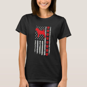 Best Firefighter Puggle Mum Dad Ever Us Flag Dog P T-Shirt