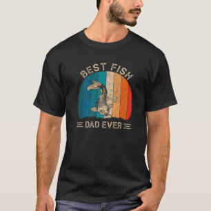 Best Fish Dad Ever Retro Fish Graphic Father's Day T-Shirt