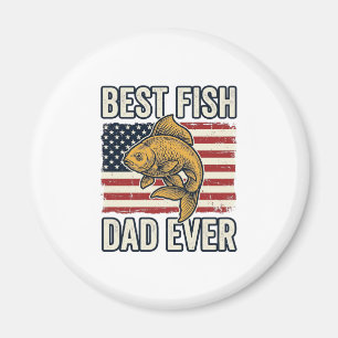 Best Fish Dad Ever Vintage Goldfish Shirt Design_1 Magnet