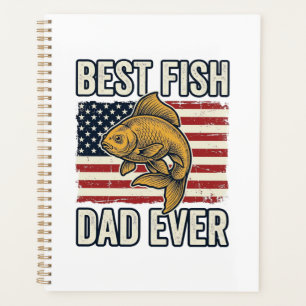 Best Fish Dad Ever Vintage Goldfish Shirt Design_1 Planner