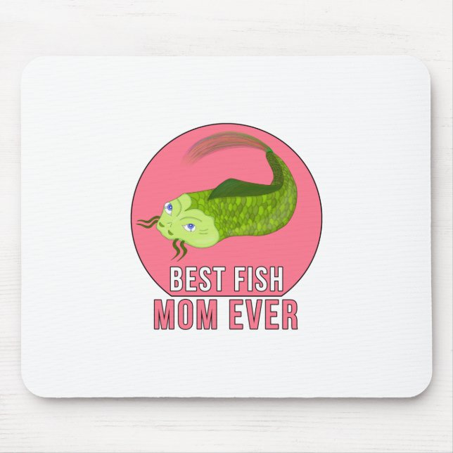Best Fish Mum Ever Mouse Mat (Front)