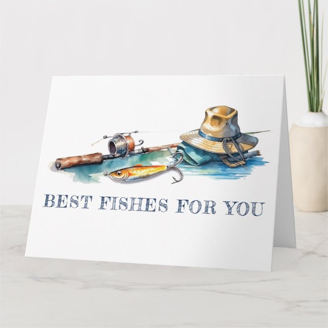 Best Fishes For You Fishing Birthday Card (Front)