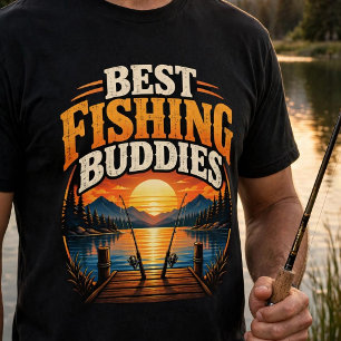 Best Fishing Buddies Dad & Son Fishing Vintage Sun T-Shirt