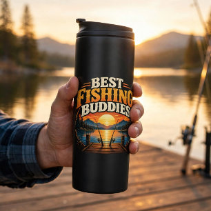 Best Fishing Buddies Dad & Son Fishing Vintage Sun Thermal Tumbler