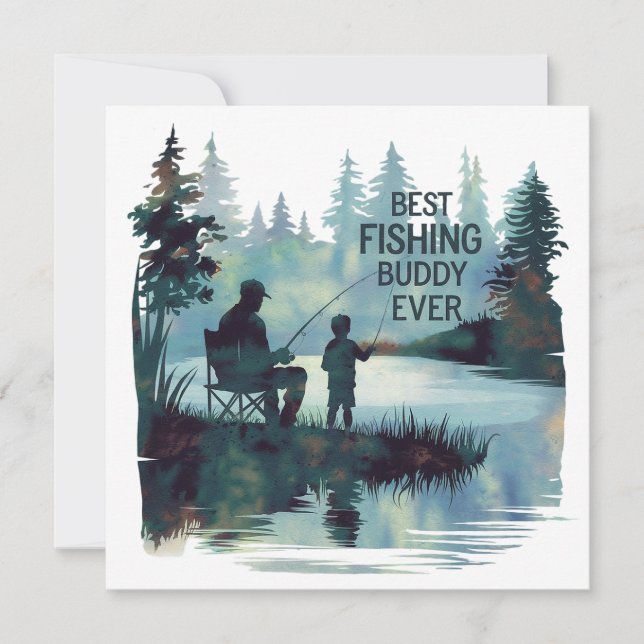 Best Fishing Buddy Holiday Card (Front)