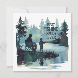 Best Fishing Buddy Holiday Card
