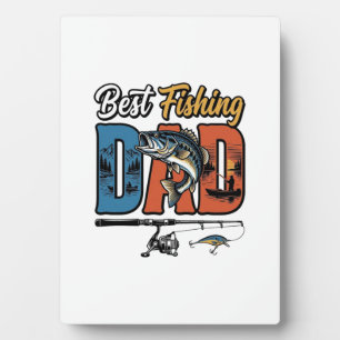Best Fishing Dad Vintage Engraving Shirt Design_1 Plaque