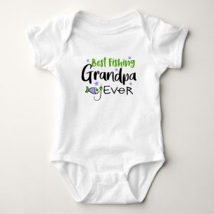 Best Fishing Grandpa Ever Father's Day Grandfather Baby Bodysuit