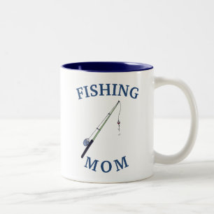 Best "FISHING MOM" Ever! Mother's Day Two-Tone Coffee Mug
