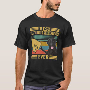 Best Flat Coated Retriever Dad Ever Vintage Father T-Shirt