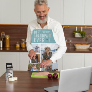 Best Flippin' Grandpa Ever   Photo Collage Apron