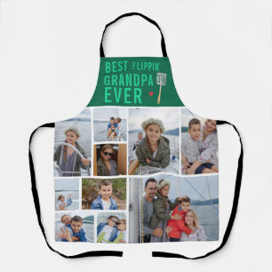 Best Flippin' Grandpa Ever   Photo Collage Apron