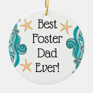 Best Foster Dad Ever Starfish Story Adoption Gift Ceramic Tree Decoration