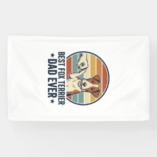Best Fox Terrier Dad Ever Vintage Dog Lover Shirt_ Banner